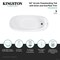 Kingston Brass 54" Acrylic Oval Single Slipper Freestanding Tub with Drain, Glossy White/Matte Black VTRS542827C310 - alternate 3