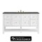 James Martin Vanities Breckenridge 60 in. Single Vanity Cabinet, Bright White w/ 3 CM Parisien Bleu Top 330-V60S-BW-FPBL - alternate 1