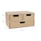 Martha Stewart Weston Stackable Light Natural Paulownia Wood Boxes W/ Drawers, Office Desktop Organizers, Set of 3 LY-E115118-3-NAT-MS - alternate 3