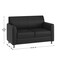 Flash Furniture HERCULES Diplomat Black LeatherSoft Loveseat with Clean Line-Stitched Frame and Chrome Legs BT-827-2-BK-CHR-GG - alternate 3