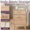 Lavish Home 2 Drawer File Cabinet Wooden Small Filing Cabinet with 2 Storage Drawers and Adjustable File Bar 80-FC-WOOD - alternate 2