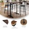 Flash Furniture 48" x 30" Tabletop, Seamless Surface Technology, Dark Brown and 5" x 22" Black Bar Height T-Bases ST-REC3048-WBR-T0522B-GG - alternate 4