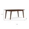Homeroots 66" Walnut Wood Dining Table 640719 - alternate 2