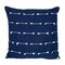 Homeroots 18" Dark Blue Striped Cotton Throw Pillow With Texture 548953 - alternate 2