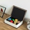Vintiquewise 8in Classic Linen-Covered MDF Vintage-Style Book Box Storage Case for Keepsakes, Gray QI004856.DK - alternate 3