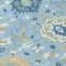 Homeroots 3' X 5' Sky Blue Ivory And Gold Damask Washable Indoor Outdoor Area Rug 599448 - alternate 6