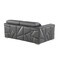 Homeroots 89" Dark Gray Top Grain Leather Reclining Solid Wood Sofa 720402 - alternate 6