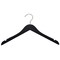 Nahanco 17in Low Gloss Black Wooden Shirt Hanger, 100PK 20217 - alternate 1