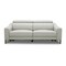 Homeroots 74" Gray Leather Reclining Sofa With Black Legs 488832 - alternate 1