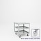 Pucel Heavy Duty Shop Truck, 30 in W x 30 in D x 33.5 in H, Three Shelves, Push Handle, Light Blue 3030-DT-3S - alternate 1