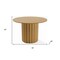 Homeroots 46" Brown Solid Wood Pedestal Base Round Top Dining Table 720994 - alternate 2