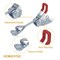 Powertec Toggle Clamp, 400 lbs Cap., 4002 Adjustable Pull Action Latch, 4PK 20333N - alternate 4