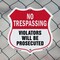 Signmission No Trespassing Shield Sign Violators Wil, 6 Inch X 6 Inch, Plastic Sign SHI-P-6-418 - alternate 3