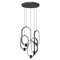 Z-Lite Saros Matte Black 5 Light Chandelier 4101-5MB-LED - alternate 1
