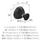Amerock Grail 1-1/4 inch (32mm) Diameter Matte Black Cabinet Knob, 10PK 10VMP37330MB - alternate 2