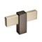 Amerock Mulino 2-3/8 in 60 mm Length Silver Champagne/Black Nickel Cabinet Knob BP36720SCBN - alternate 1