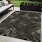 Homeroots 5' X 8' Brown And Chocolate Geometric Washable Indoor Outdoor Area Rug 588305 - alternate 1