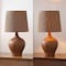 Jonathan Y Eben 23" Rustic Farmhouse Resin/Metal Gourd LED Table Lamp with Paper Rope Shade, Brown Wood Finish JYL9200A - alternate 3