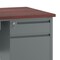 Flash Furniture Cambridge Commercial Grade 24x48 Right Side Single Pedestal Desk, 3 Locking Drawers, Mahogany Top GC-M-GRY-24X48-MHG-GG - alternate 3