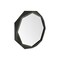 Homeroots 32" Octagon Black Wood Frame Wall Mirror 376441 - alternate 6