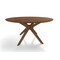 Homeroots 47" Brown Rounded Solid Manufactured Wood Pedestal Base Dining Table 486015 - alternate 1