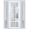 Vdomdoors Front Exterior Prehung FiberGlass Door Frosted Glass / Manux 8312 White Silk / 2 Sidelight Exterior MANUX8312EXD-WS-W12+36+12 x H80-RH - alternate 1