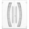 Vdomdoors Metal Double Doors Deux 6500 White Enamel Frosted Glass Entry Modern Painted (W72xH80) Left hand In DEUX6500DEXD-BEM-W72xH80-LH-I - alternate 2