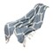 Homeroots 60" X 50" Blue and Off White Woven Cotton Geometric Throw Blanket with Fringe 516496 - alternate 3