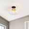 Jonathan Y Marfa 14" 1-Light Modern Farmhouse Schoolhouse Frosted Glass/Metal LED Semi Flush Mount, Oil Rubbed B JYL7517E - alternate 6