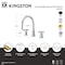Kingston Brass Two-Handle Deck Mount Roman Tub Faucet, Brushed Brass KS8327ZX - alternate 2