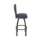 Holland Bar Stool Co Eleanor 25in Swivel Counter Stool with Bronze Finish, Medium Back and Graph Anchor Seat 880 - alternate 4