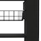 Homeroots Black and Natural 22in Rolling Kitchen Cart With Storage 477880 - alternate 3