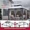 Sunjoy Kingston 10x10 Gazebo with Metal Roof , Curtain, and Netting - Gray Aluminum Posts A10204362100 - alternate 3