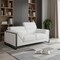 Homeroots 75in White And Black Italian Leather Loveseat 477564 - alternate 4