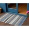 Homeroots 3' X 5' Denim Blue Beige And Taupe Striped Washable Indoor Outdoor Area Rug 618256 - alternate 1