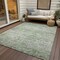 Homeroots 3' X 5' Artichoke Green And Ivory Striped Washable Indoor Outdoor Area Rug 604512 - alternate 4