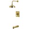 Kingston Brass Single-Handle Pressure Balanced Tub and Shower Faucet, Brushed Brass KB6347PL - alternate 1