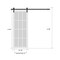 Sartodoors Sturdy Barn Door 30 x 80in, Veregio 7588 Cognac Oak W/ Black Glass, SS 6.6FT Rail Hangers Heavy Set VEREGIO7588BD-S-AKA-30 - alternate 3