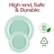 Smarty Had A Party 7.5" Turquoise Vintage Round Disposable Plastic Appetizer/Salad Plates (120 Plates), 120PK 867TQ-CASE - alternate 4
