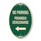 Signmission No Parking - Prohibido Estacionarse, 12 Inch X 18 Inch Architectural Oval, Heavy Gauge Aluminum A-OV-G-1218-23797 - alternate 1