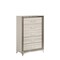 Homeroots 53" Beige And White Wood Lighted Five Drawer Dresser 564704 - alternate 6