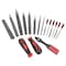 Performance Tool 17 pc. Multipurpose File Set, T12 Steel, 6 in. & 8 in. Files, Handles W7549 - alternate 1