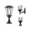 Gama Sonic Victorian Bulb Solar Light w/Motion Sensor, Wall/Pier/3 in. Fitter Mounts, Black 94BS50033 - alternate 1