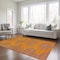 Homeroots 8' X 10' Orange And Blue Geometric Washable Indoor Outdoor Area Rug 598767 - alternate 2