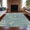 Homeroots 8' X 10' Sky Blue And Gray Geometric Washable Indoor Outdoor Area Rug 631404 - alternate 2