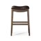 Homeroots 31" Brown Faux Leather and Solid Wood Backless Bar Height Bar Chair 632507 - alternate 3