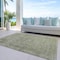 Homeroots 5' X 8' Sage And Beige Abstract Washable Indoor Outdoor Area Rug 616023 - alternate 5