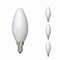 Bulbrite LED Filament, 4 Watt Dimmable B11 Light Bulb, Milky Glass Finish, E12 Base, 5000K, 400 Lumens, 4PK 862076 - alternate 1