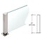 Cr Laurence PP43 Plaza Series Post for 3/8-in 10 mm Glass Stainless 24-in High 1-1/2-in Square Corner Post PP432438LBS - alternate 3