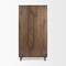 Homeroots 16in Brown Solid Wood Curio Cabinet With Two Doors 727722 - alternate 4
